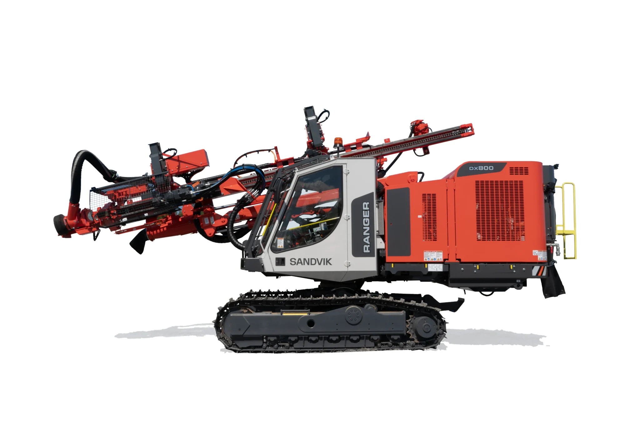Promotional banner for Sandvik Used Equipment showing the message ‘Used Equipment’ alongside images of heavy-duty yellow mining machines. The design highlights a selection of pre-owned underground and surface mining equipment available for rental or purchase, emphasizing cost-effective and reliable industrial solutions.